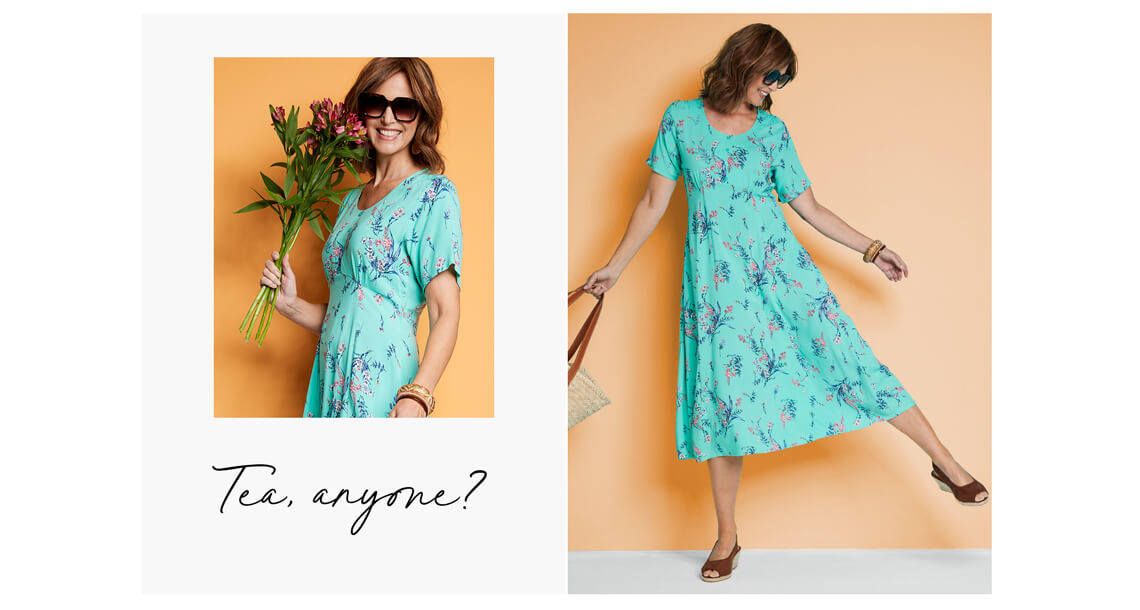 Viscose Print Tea Dress